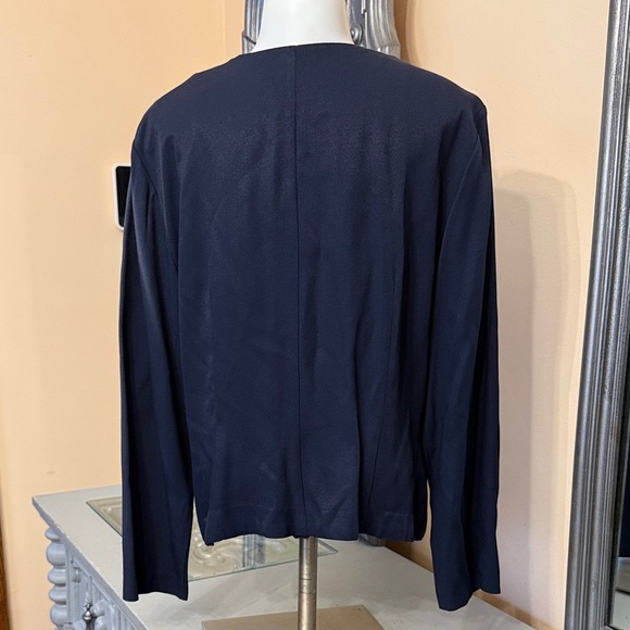 Michael Blair 14 Elegant Navy Blue Women's Jacket - Picture 5 of 9